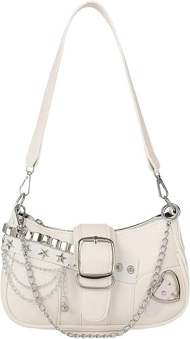 Verdusa Women's Y2k Star Embroidery Shoulder Bag Mini Chain Hobo Handbag Purses | Amazon (US)