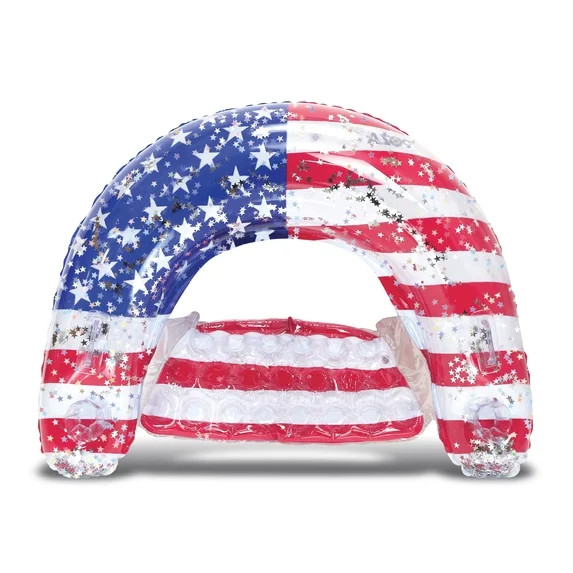 Seasonal Supply Co. POZA Inflatable Fashionable Swimming Pool Float in Patriotic Print | Walmart (US)