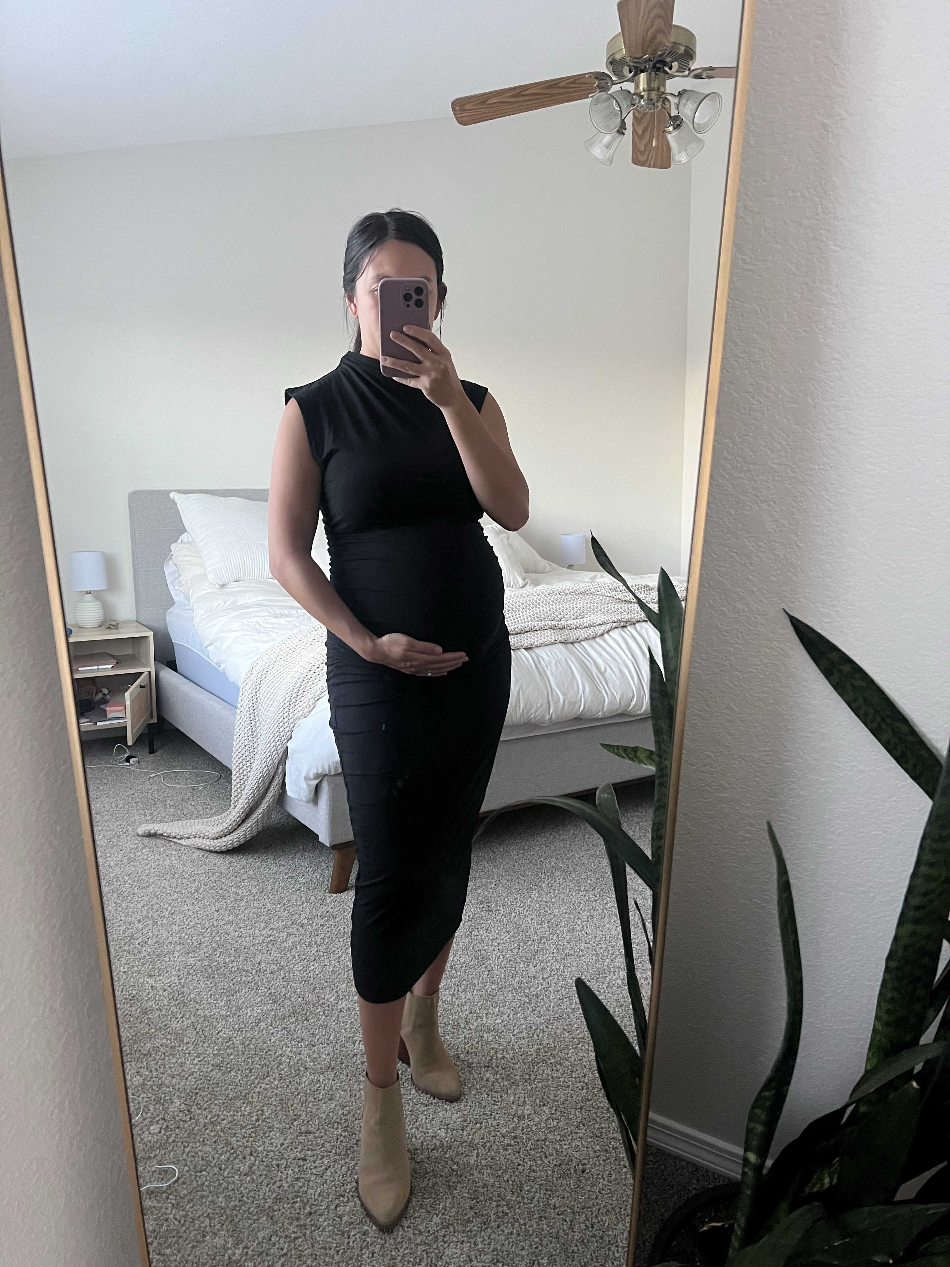 Maternity style for fall and winter. Little black dress that’s bump friendly. Target dress. Affordable maternity style. 

#LTKFindsUnder50 #LTKBump #LTKStyleTip