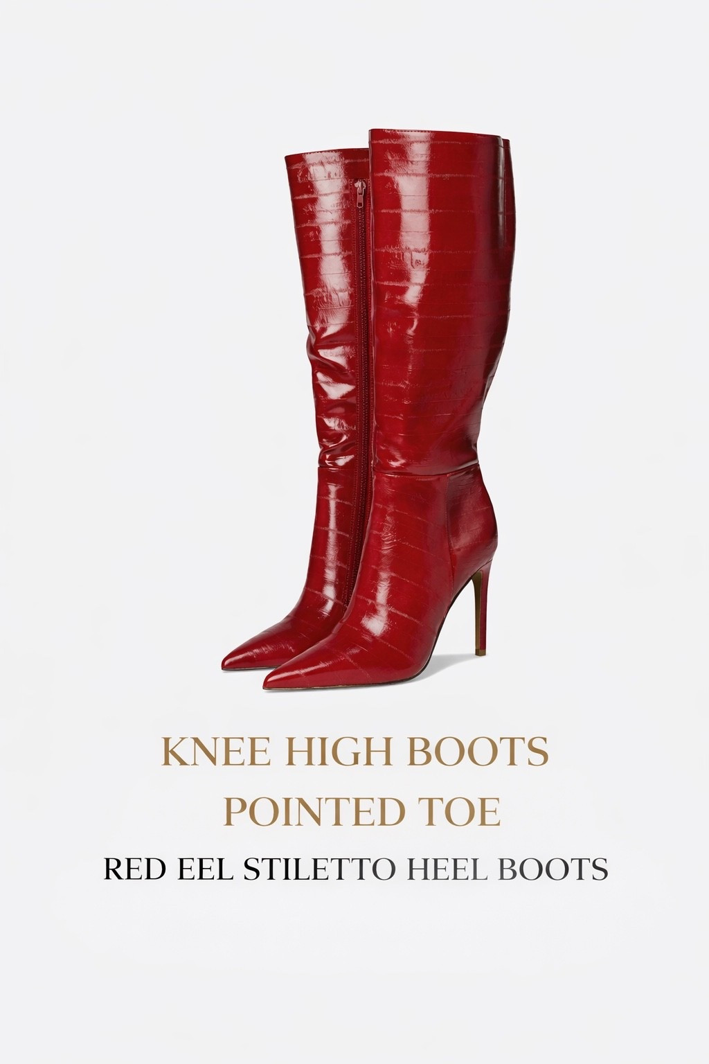 Okay these knee high boots are the “put-together in 10 seconds” kind. The pointed toe makes your legs look longer, the stiletto heel instantly elevates even the simplest outfit, and the zippered closure makes them easy to get on and off (no fighting with boots). This Red Eel color is a statement but still styles like a neutral with black, cream, and camel.

Why you’ll love them
	•	knee high boots = instant polish
	•	pointed toe = flattering + sleek
	•	stiletto heel = dressy, not bulky
	•	zippered closure = easy wear
	•	Red Eel = rich, elevated color

3 ways to wear
	1.	Black  shorts + sweater
	2.	Midi dress + coat
	3.	Denim + blazer


knee high boots, pointed toe, stiletto heel, zippered closure, Red Eel

#LTKSaleAlert #LTKSeasonal #LTKootd