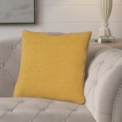 Arabi Square Cotton Pillow Cover and Insert Birch Laneâ¢ Color: Mustard | Wayfair North America