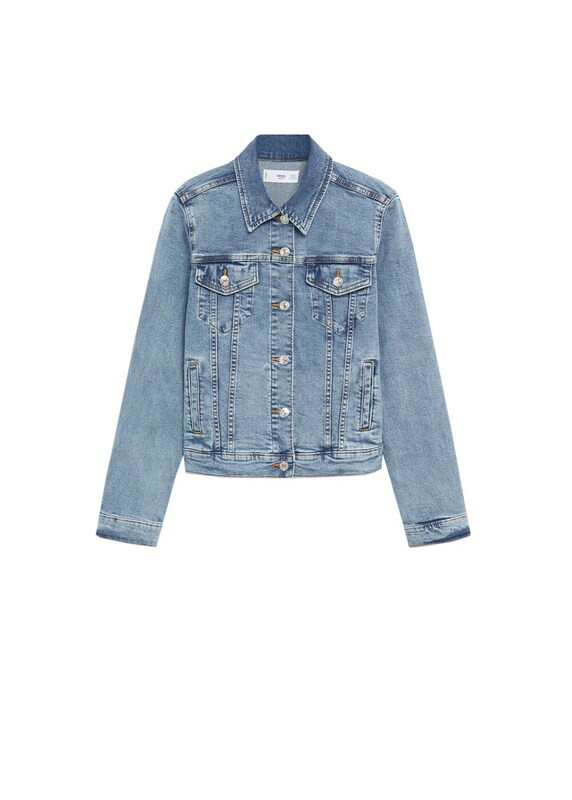 MANGO Jacke 'Vicky' in blue denim | ABOUT YOU (DE)
