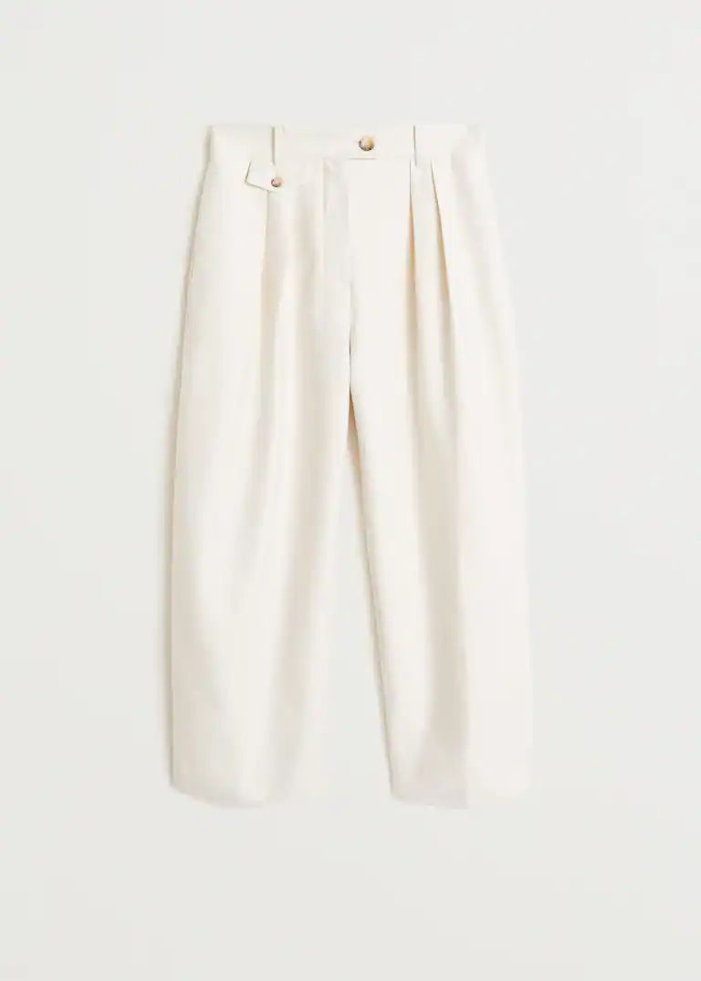 Straight textured trousers | MANGO (US)