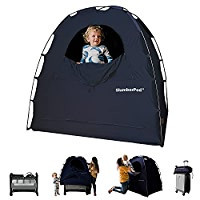 SlumberPod 3.0 Portable Privacy Pod Blackout Canopy Crib Cover, Sleeping Space for Age 4 Months a... | Amazon (US)