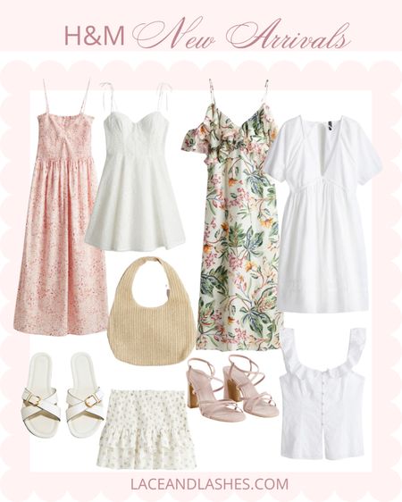 H&M new arrivals 💕 summer dresses, white dress, straw bag, sandals 

#LTKFindsUnder100 #LTKSaleAlert #LTKSeasonal