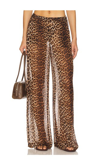 Wide Leg Pintuck Trousers in Jaguar | Revolve Clothing (Global)