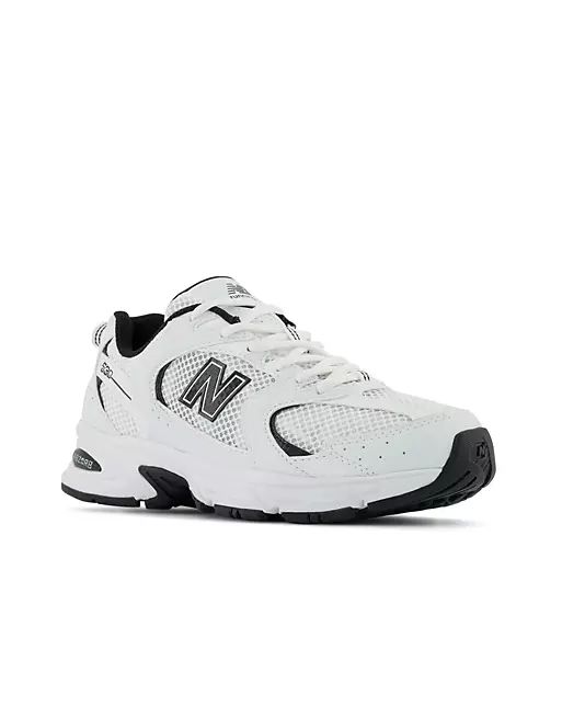 New Balance 530 sneakers in white silver and black | ASOS | ASOS (Global)