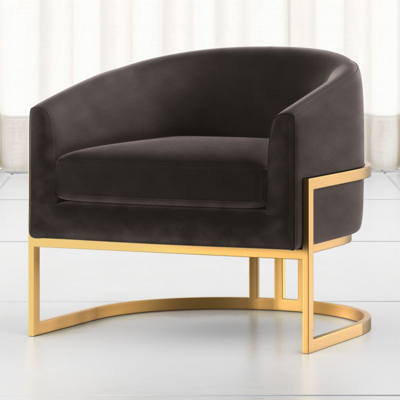 Ambrosia Smoke Tub Chair + Reviews | Crate and Barrel | Crate & Barrel