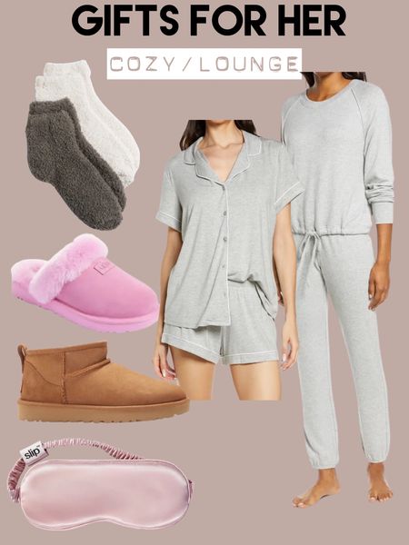 Cozy gift Guide. Lounge set gifts for her. UGG slippers comfy barefoot dreams socks 

#LTKCyberweek #LTKGiftGuide #LTKHoliday