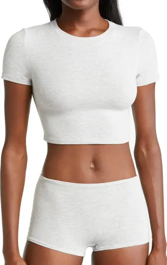 SKIMS Cotton Blend Jersey Crop Top | Nordstrom | Nordstrom