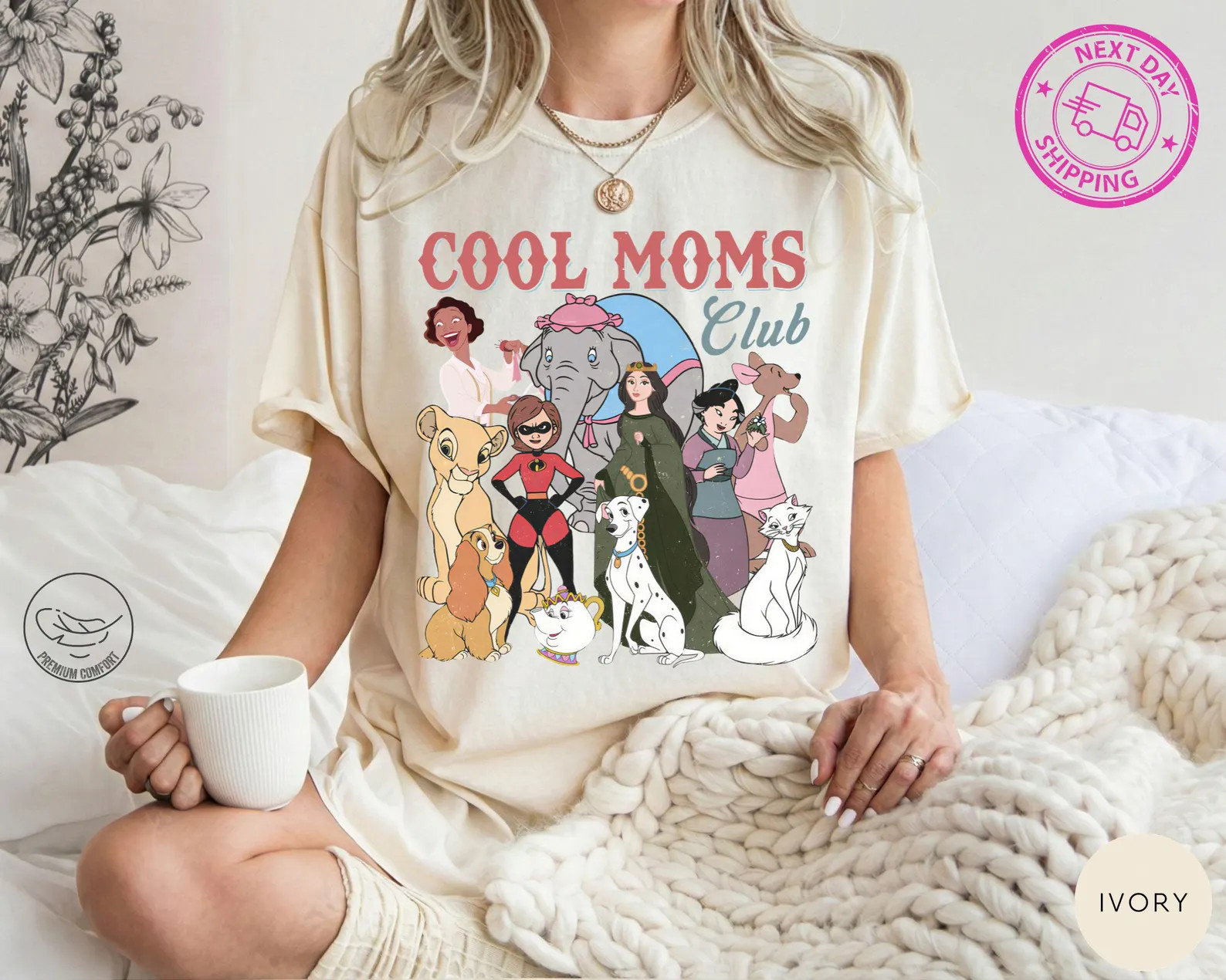 Comfort Colors® Retro Disney Cool Mom Clubs Shirt, Funny Mom Outfit, Disney Moms Shirt, Best Mom... | Etsy (Global)
