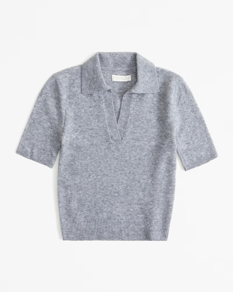 Merino Wool-Blend Notch-Neck Sweater Tee | Abercrombie & Fitch (US)