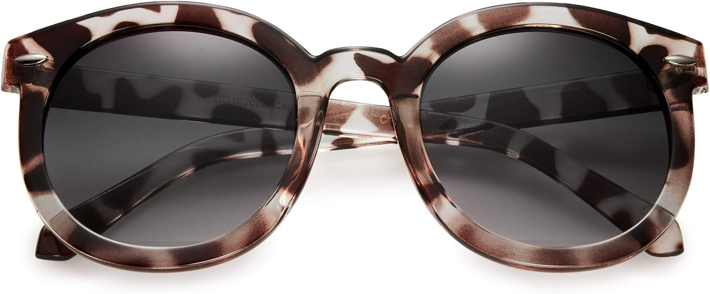 Round Retro Womens Oversized Sunglasses Fashion Circle Glasses for Women with Neutral and Clear L... | Amazon (US)