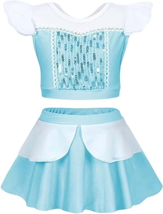 Fiotluos Girls Princess Two Piece Swimsuit Toddler Bikini Set Ruffle Bathing Suit Swim Wear Dress... | Amazon (US)
