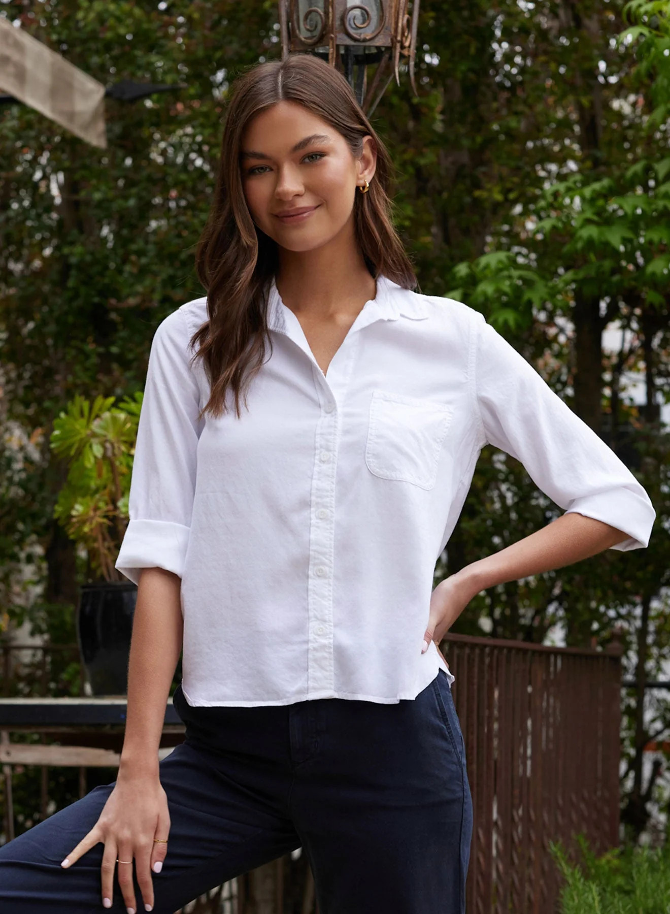 Shirt Tail Button Down - White - Bella Dahl | Bella Dahl