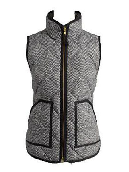 'Jane' Herringbone Puffer Vest | Goodnight Macaroon