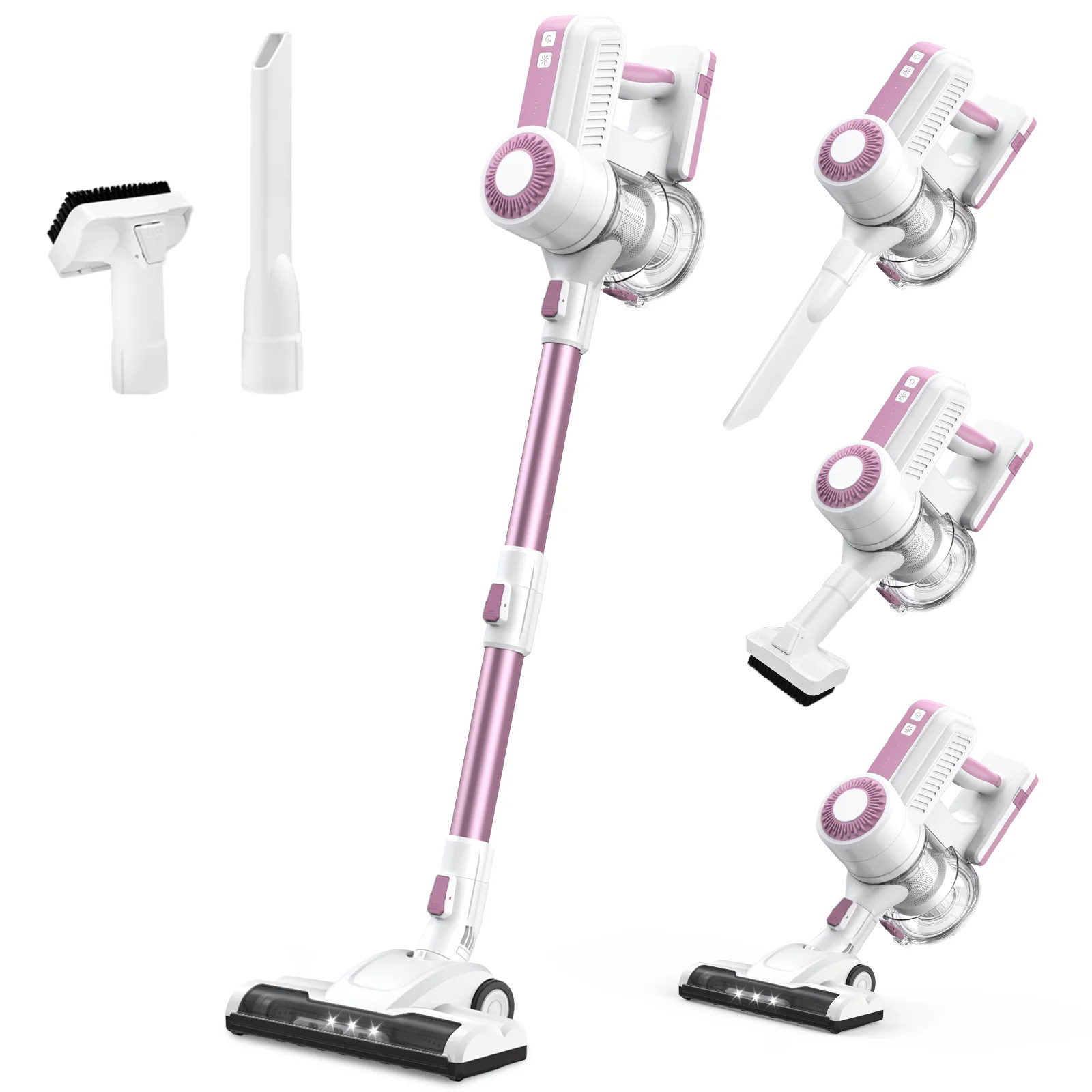 MOOSOO Cordless Vacuum Lightweight Stick Vacuum Cleaner for Carpet Hard Floor Pet Hair Home | Walmart (US)