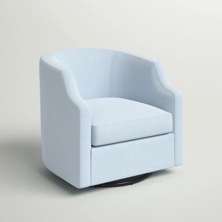 Three Posts™ Debbie 77.47Cm Wide Polyester Swivel Barrel Chair | Wayfair | Wayfair North America