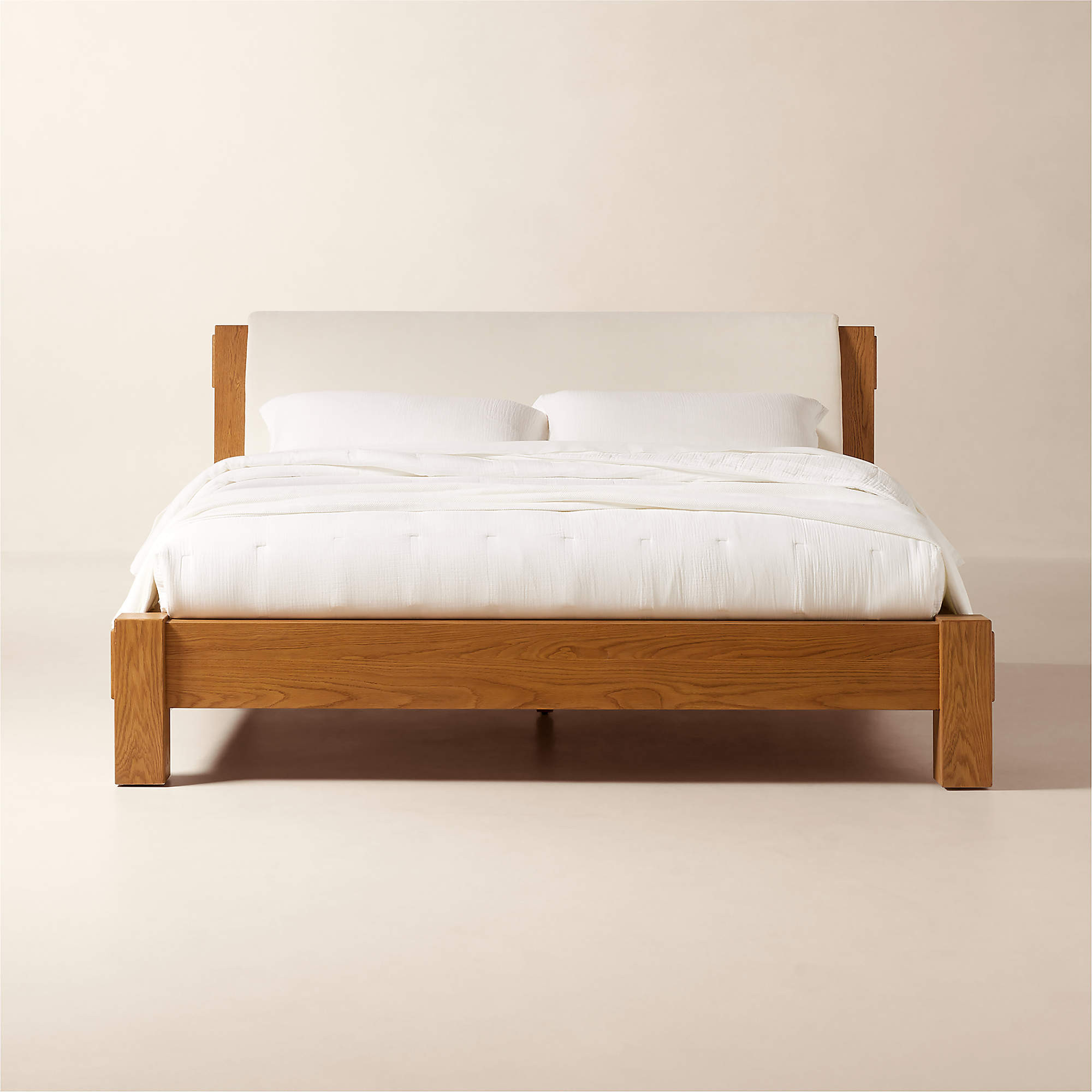 Turnbull Oak Wood King Bed + Reviews | CB2 | CB2