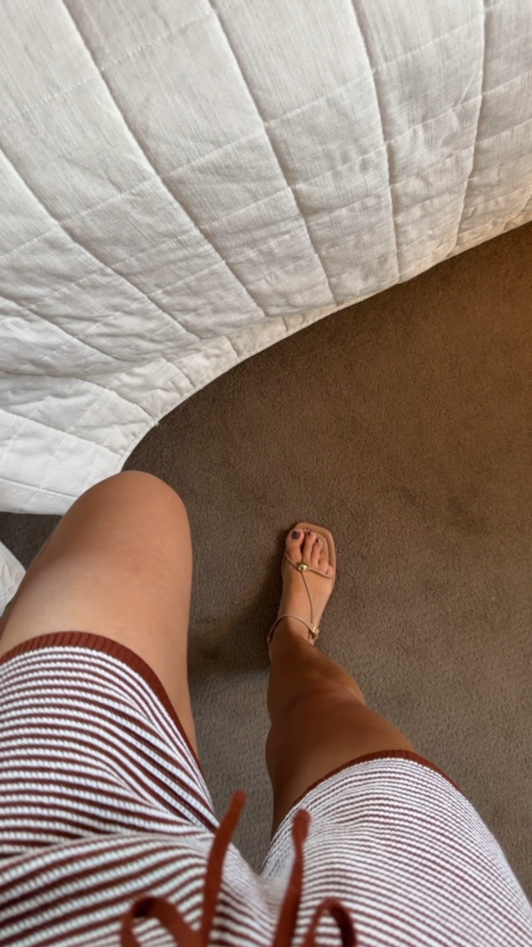 Amazon $39 strappy tan sandals— look for less to the $275 Loeffler Randall version. Super cute gold metal detail, and available in lots of colors. 

Note: the metal piece does adjust back which makes the sandal more comfortable if needed  

#LTKSaleAlert #LTKTravel #LTKFindsUnder50