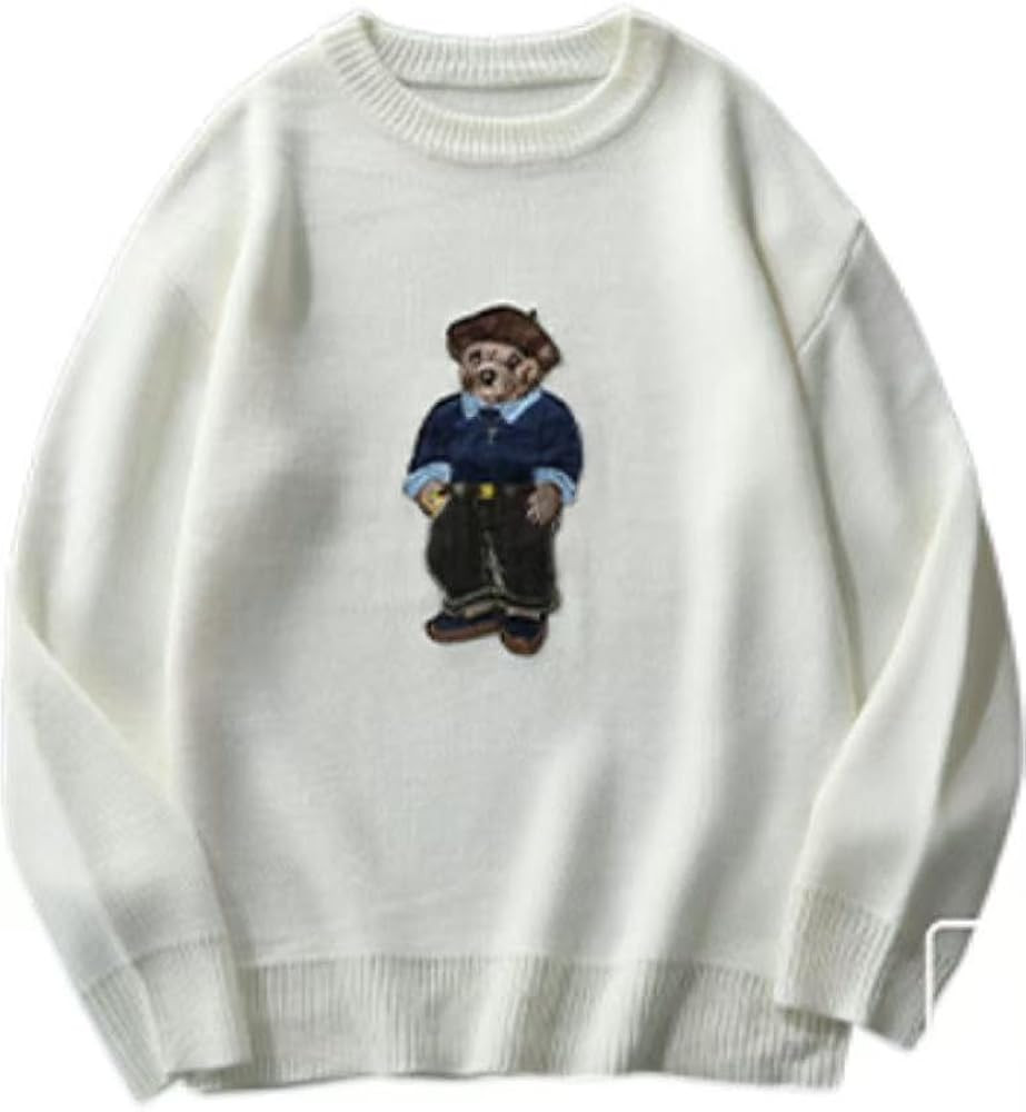 DESIGN FEATURES: Cozy crewneck sweater with adorable teddy bear embroidery detail, featuring a cl... | Amazon (US)