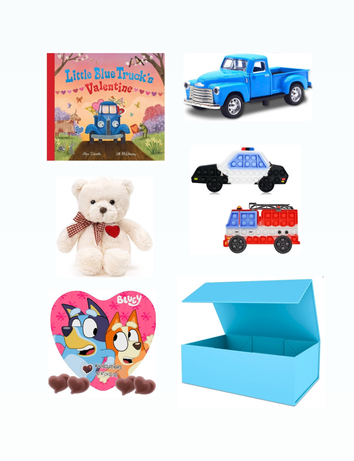 Cute Valentine's Day goodies for the little boy in your life 💙

Valentine's Day. Toddler boy. Goodie box. Kids. Valentine's Day gift. Boys. Boy mom. LTK kids. LTK family. LTK Seasonal. LTK finds. LTK kids under $20. 

#LTKKids #LTKFamily #LTKSeasonal