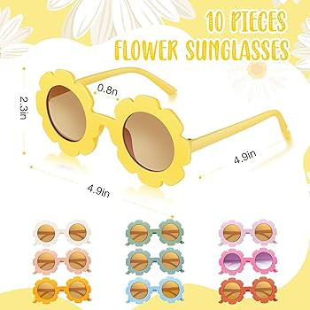CHENGU Retro Flower Sunglasses Daisy Flower Headbands Set Groovy Party Decorations Hippie Party F... | Amazon (US)