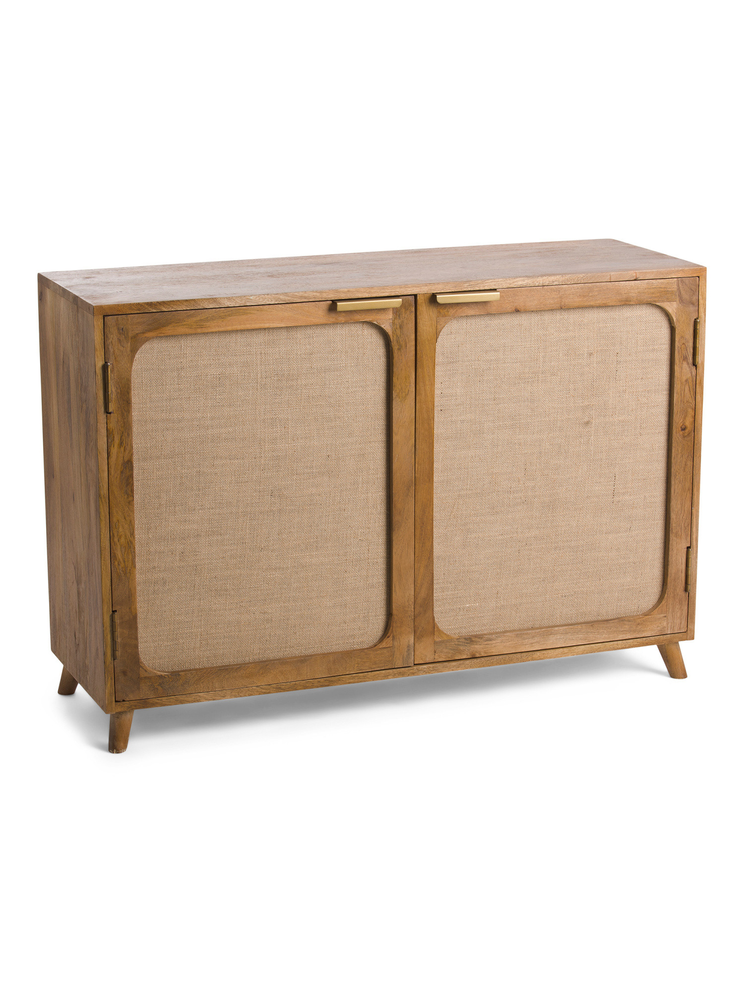 42in 2 Door Wood Cabinet With Jute Doors | TJ Maxx