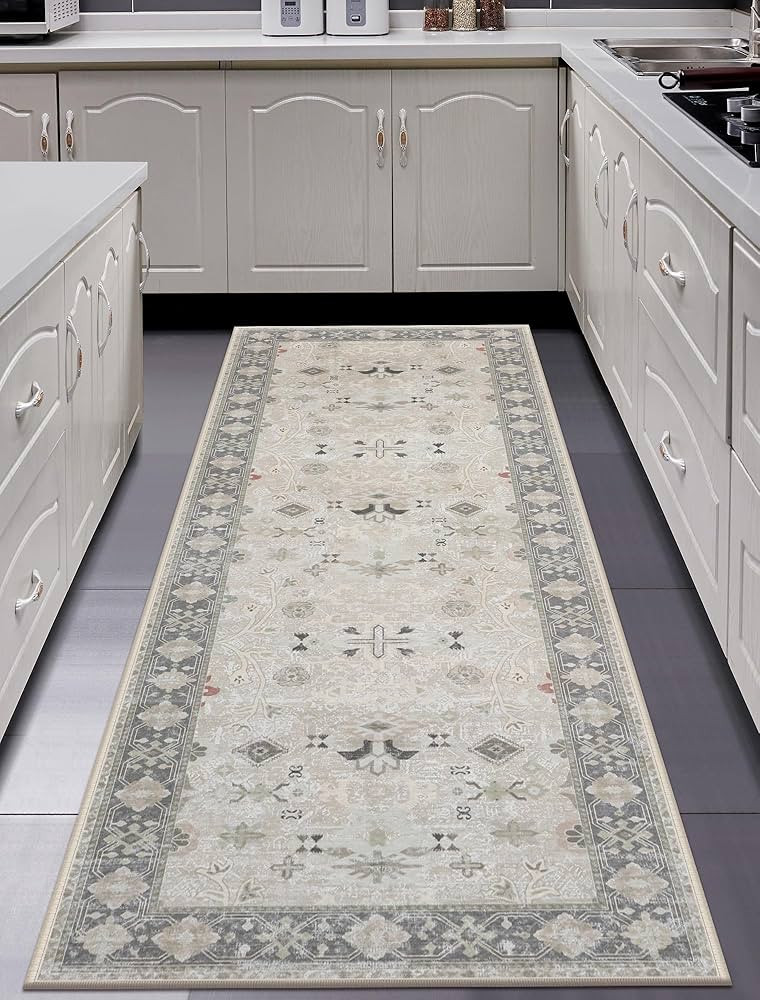 MaxRugrs Kitchen Runner Rug for Hallways Ultra Thin Machine Washable Stain Resistant Non Skid Rub... | Amazon (US)