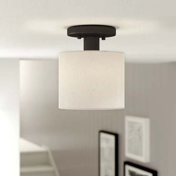 Darian Fabric Semi Flush Mount | Wayfair North America
