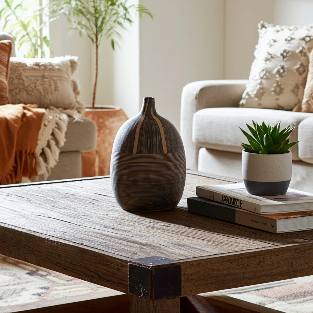 Stoneware Ceramic Vase with Boho Casual Style | Wayfair North America