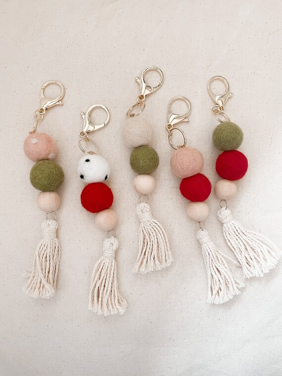 Christmas Essential Oil Diffuser Keychain  Wool Felt Balls | Etsy | Etsy (US)