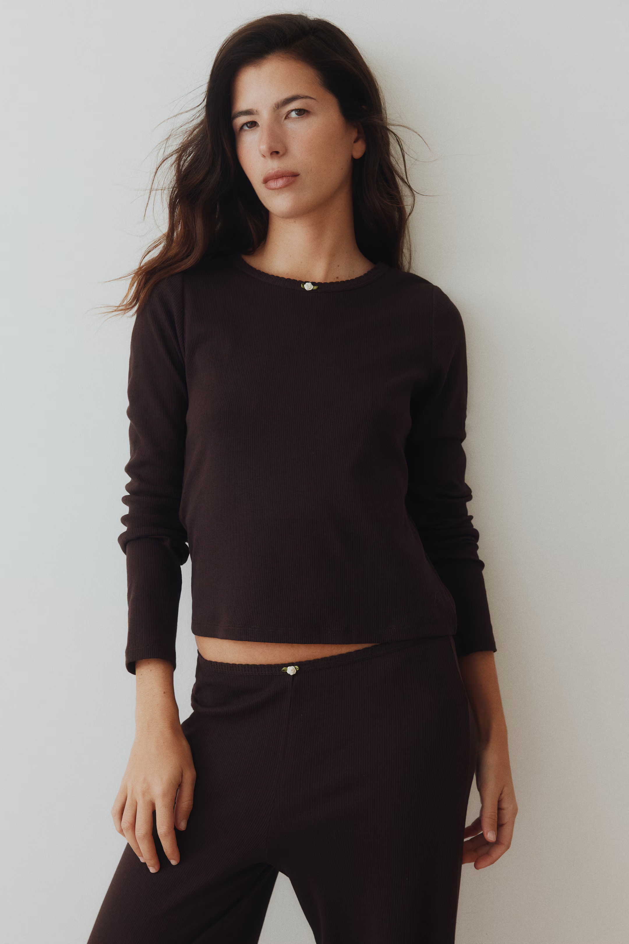 Ribbed jersey pyjamas | H&M (UK, MY, IN, SG, PH, TW, HK)