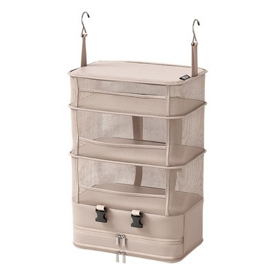 Alilang Hanging Travel Organizer Bag Foldable Portable Luggage Storage Bag for Clothes Accessories, Khaki | Target
