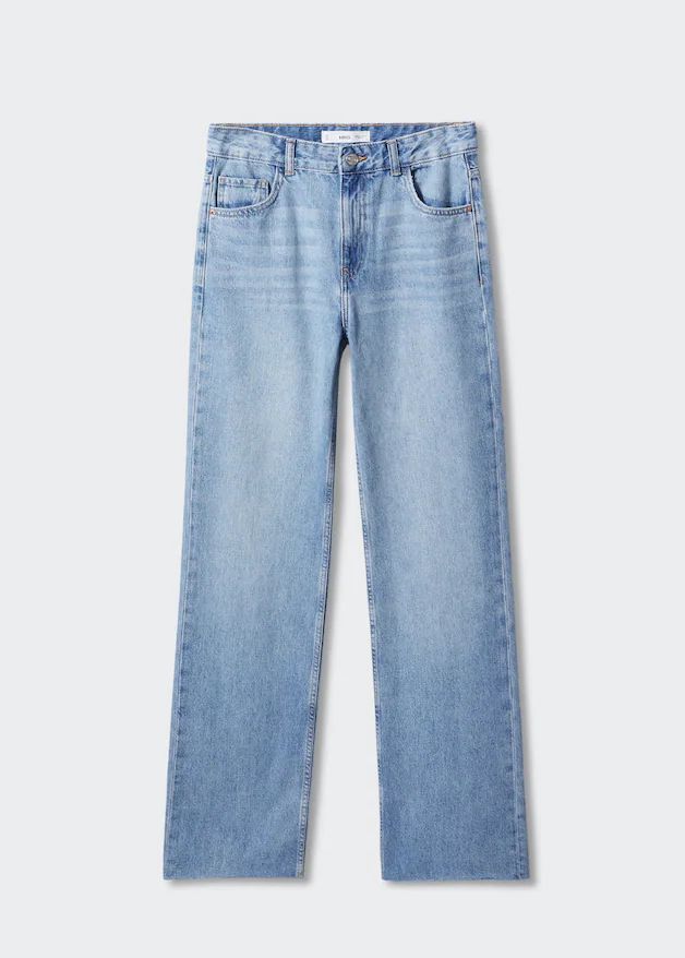 Wideleg mid-rise jeans | MANGO (UK)