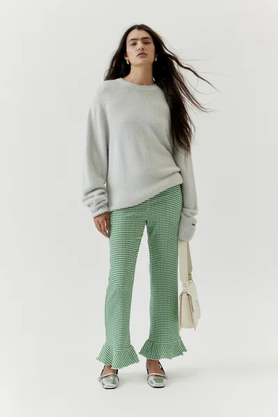 UO Daphne Printed Ruffle Flare Pant | Urban Outfitters (US and RoW)