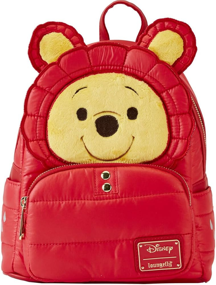 Loungefly Winnie the Pooh Rainy Day Puffer Jacket Double Strap Shoulder Bag | Amazon (US)