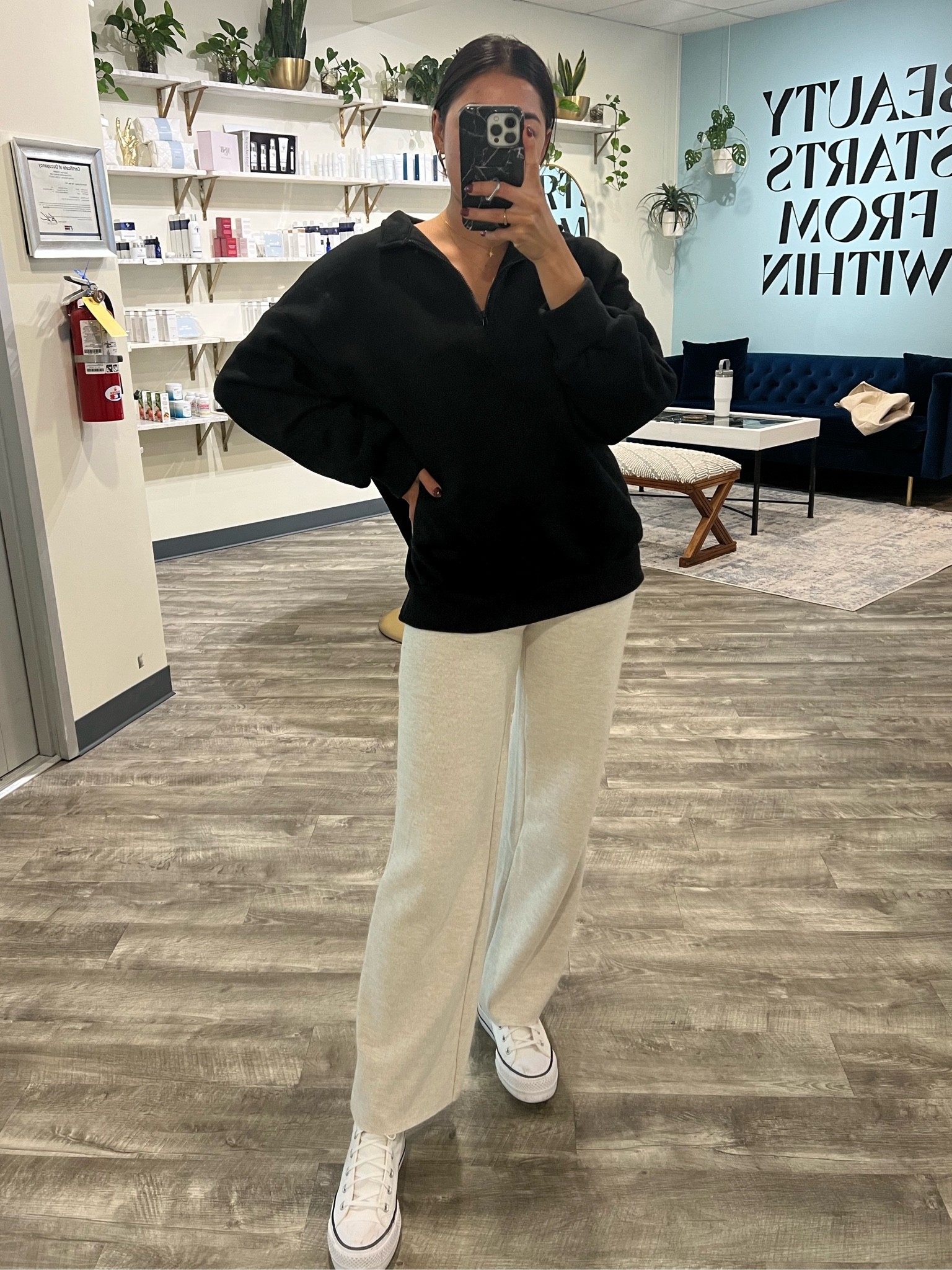 Comfy outfit 🖤 Amazon sweater!

#LTKSeasonal #LTKunder50 #LTKunder100