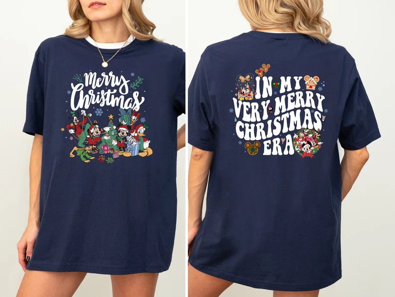 Mickey's Very Merry Christmas Party Shirt, Disneyland 2024 Christmas Shirt, Mickey and Friends Ho... | Etsy (US)