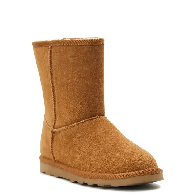 Time and Tru Women's Genuine Suede Boots, Wide Width Available - Walmart.com | Walmart (US)