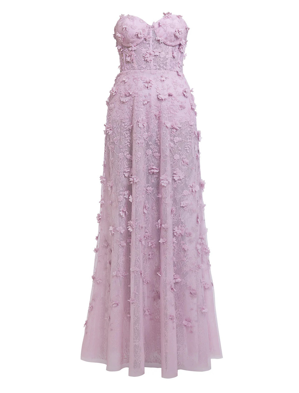 Poppy Strapless Floral Appliqué Gown | BCBG Max Azria 