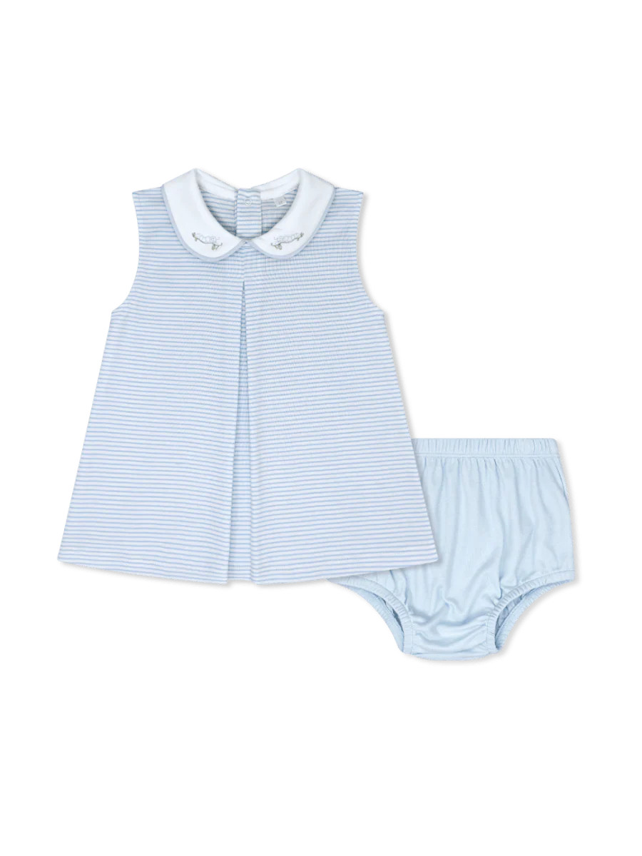 Lullaby Set - Collier Diaper Set Palmer Blue Pima, Caterpillar | Persnickety