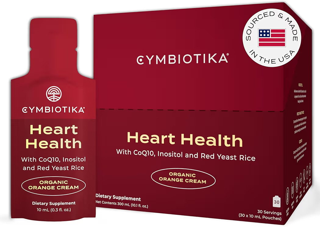CYMBIOTIKA Heart Health Supplement with CoQ10, Red Yeast Rice & Inositol, Gluten Free Supplements... | Amazon (US)