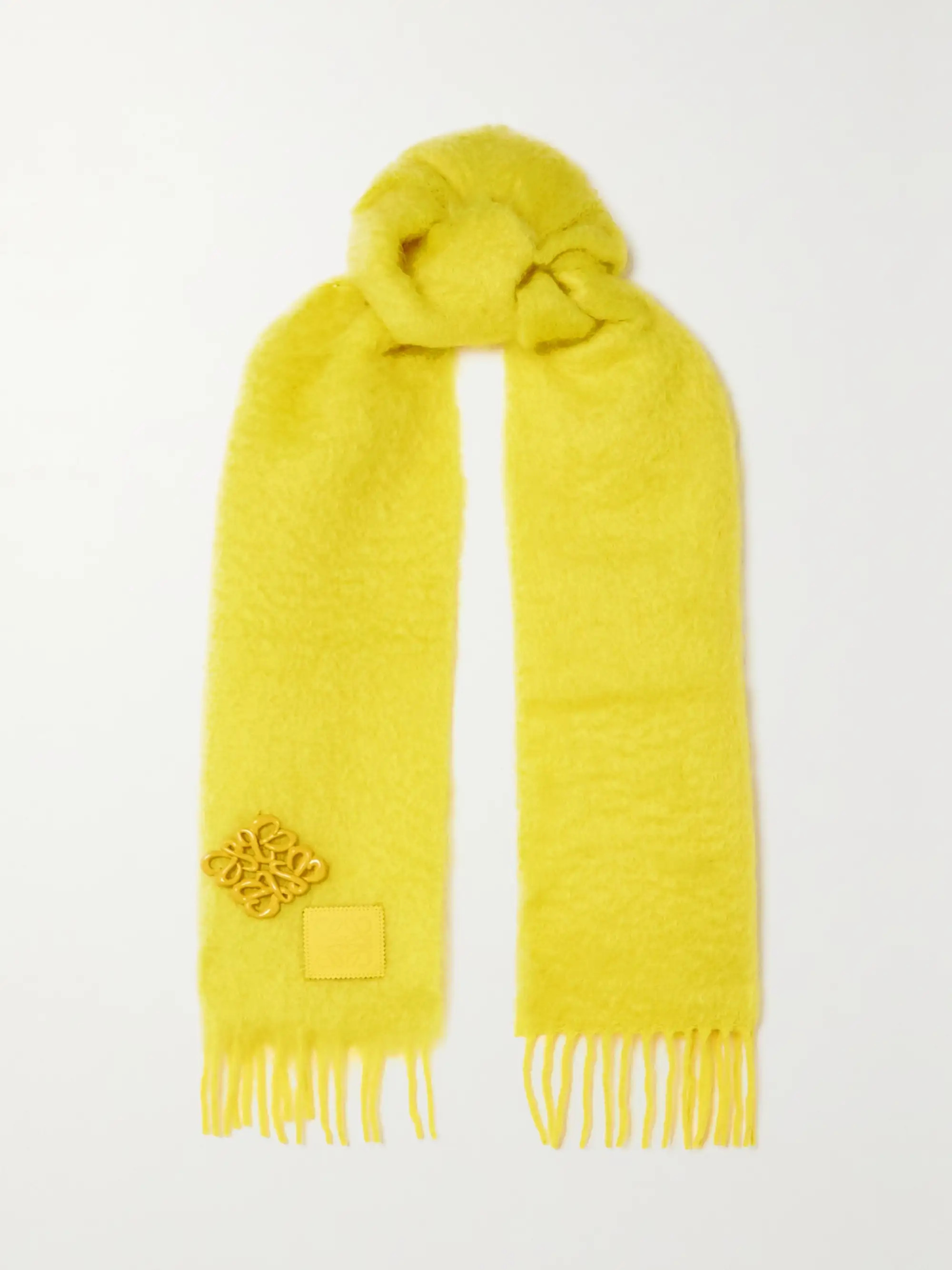Embellished fringed mohair-blend scarf | NET-A-PORTER (US)