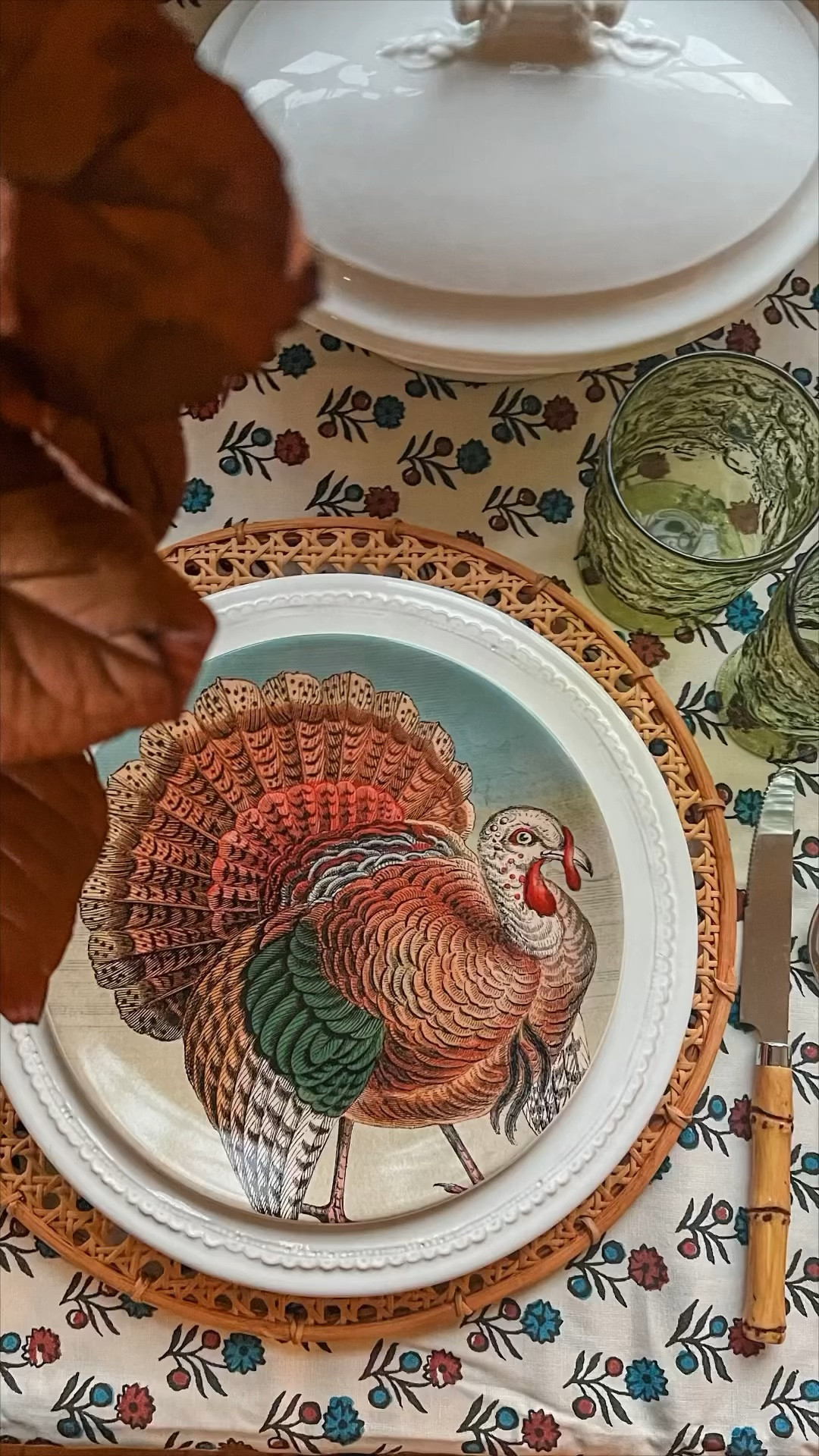 Thanksgiving in the country is such a special time.
I’ve been creating table settings in preparation of the big day, and I think I may have settled on a favorite. I used turkey motif plates and glassware, along with white ironstone and vintage glass goblets. I added rattan chargers and bamboo flatware to keep the look casual and earthy. I don’t like anything to feel too precious at thanksgiving, because I want everyone to feel relaxed and comfortable eating to their hearts content. 🍂 

Target, John Derian, pottery barn, Amazon, vintage, magnolia

#LTKSeasonal #LTKHoliday #LTKhome