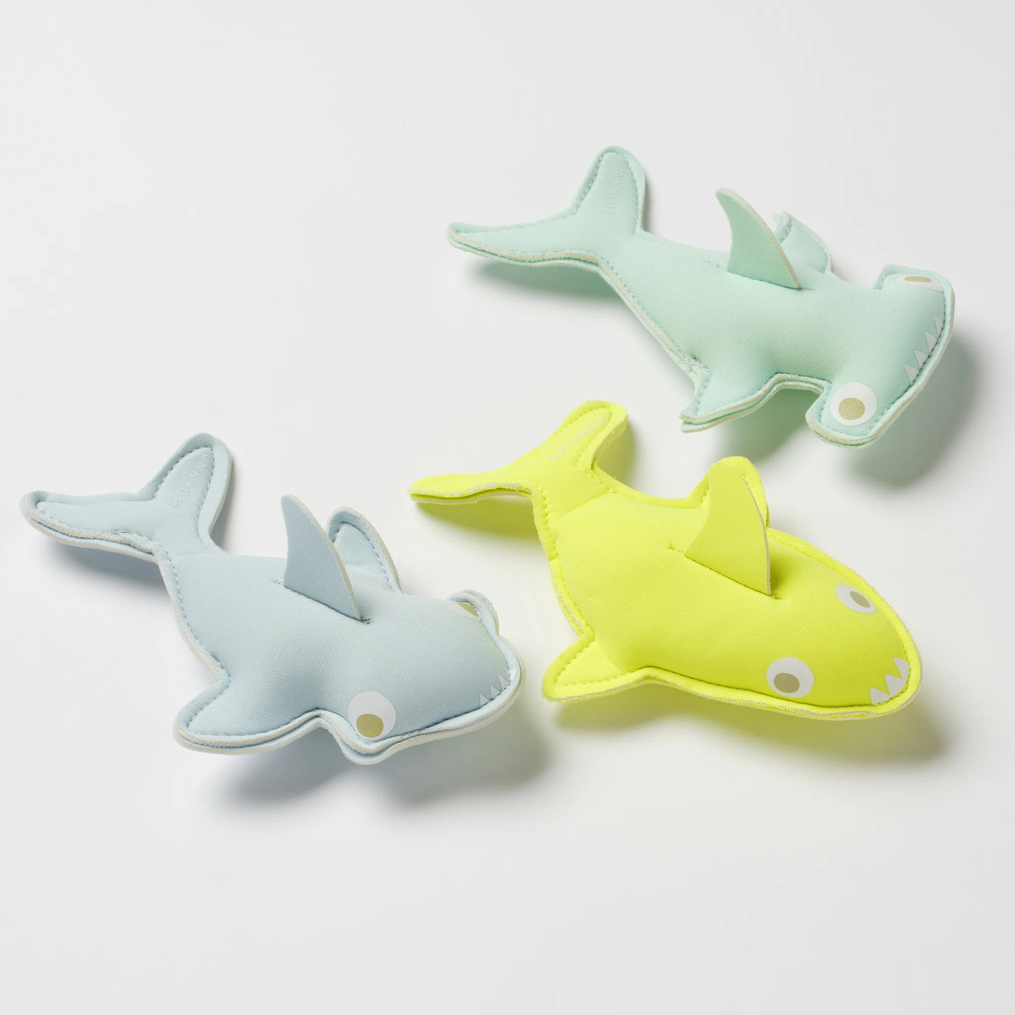 Sunnylife: Dive Buddies - Salty The Shark - 3 Pack, Aqua, Blue, Neon Yellow - Pool & Water Toy | Wayfair North America