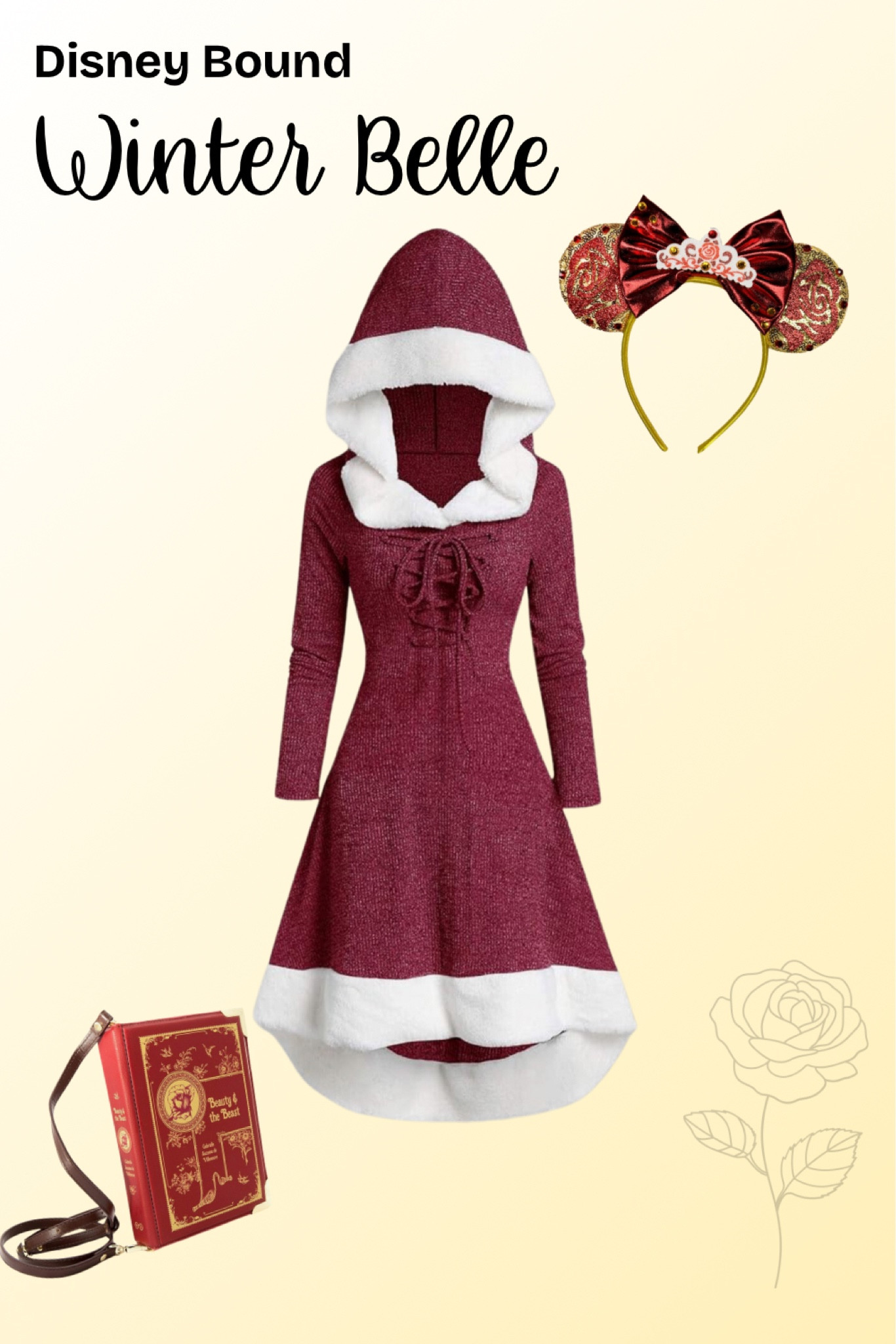 Disney Bound Winter Belle Beauty and the Beast, Disney Outfits Women, Disney Bounding Costume #disney 

#LTKSeasonal
