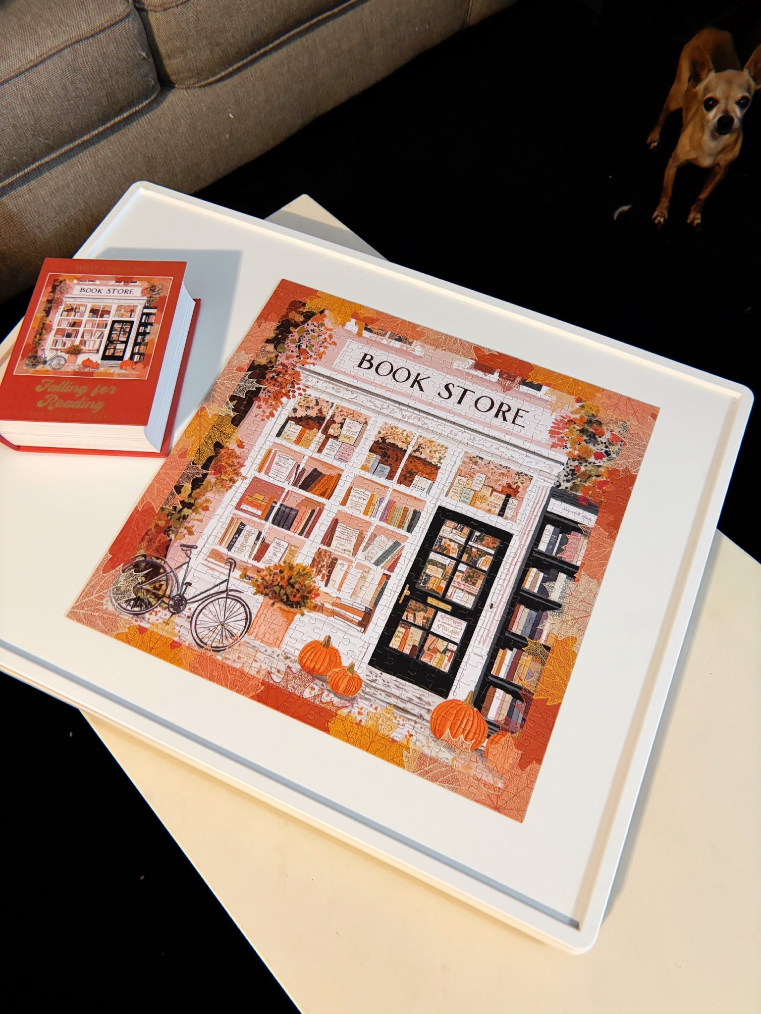 Cozy fall book store puzzle! This is the cutest fall puzzle ever! I’m kinda sad I finished it already!! Haha it was cute, challenging but not too hard! 

#jigsawpuzzle #fallactivities


#LTKFamily #LTKSeasonal #LTKHome