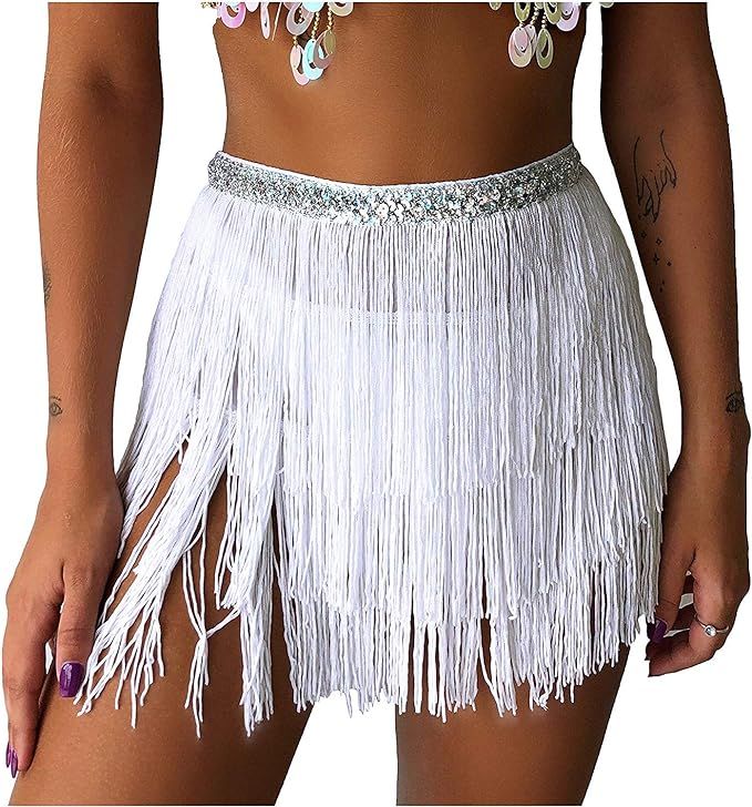 Belly Dance Hip Scarf with Fringes S/M/L/XL/XXL | Amazon (US)
