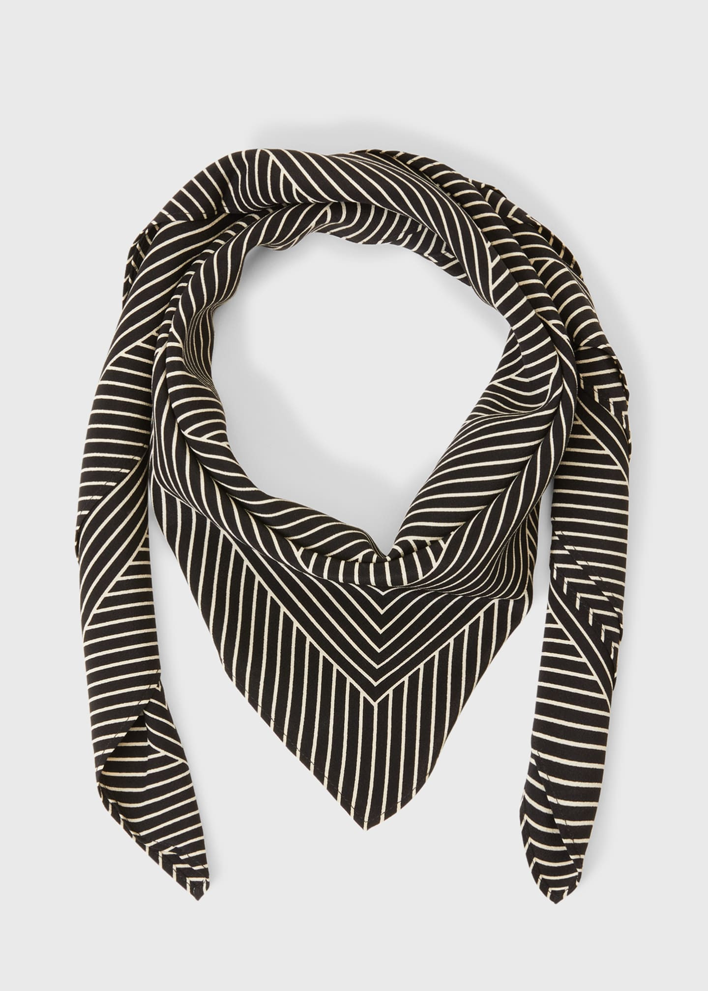 Toteme Striped Monogram Silk Scarf | Bergdorf Goodman